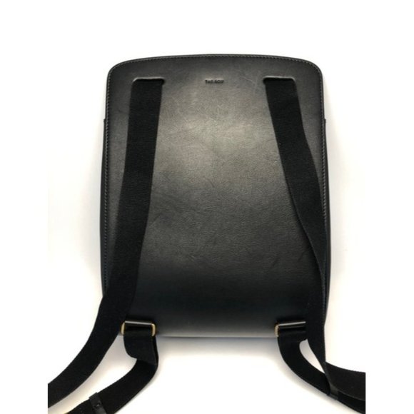 THE ROW Black Moulded Leather Backpack - Picture 8 of 12
